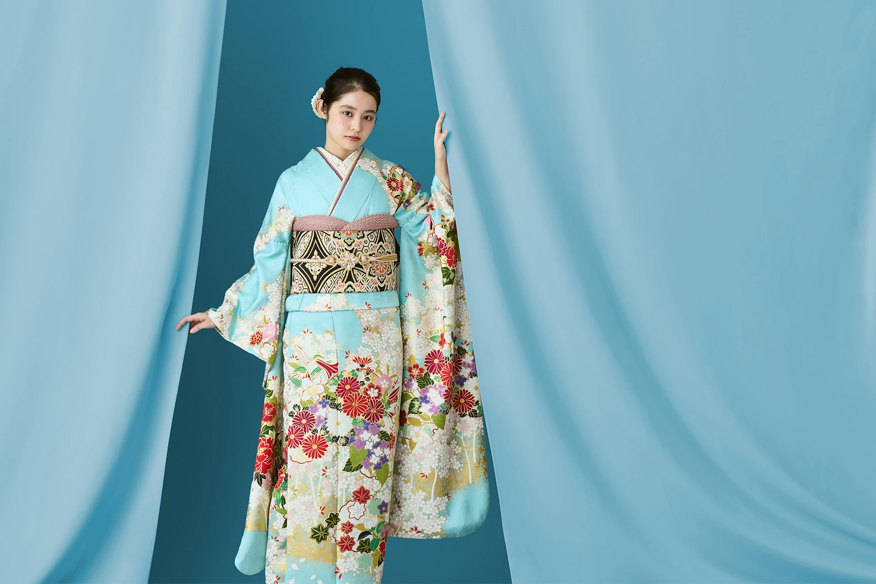 桜花爛漫／水色