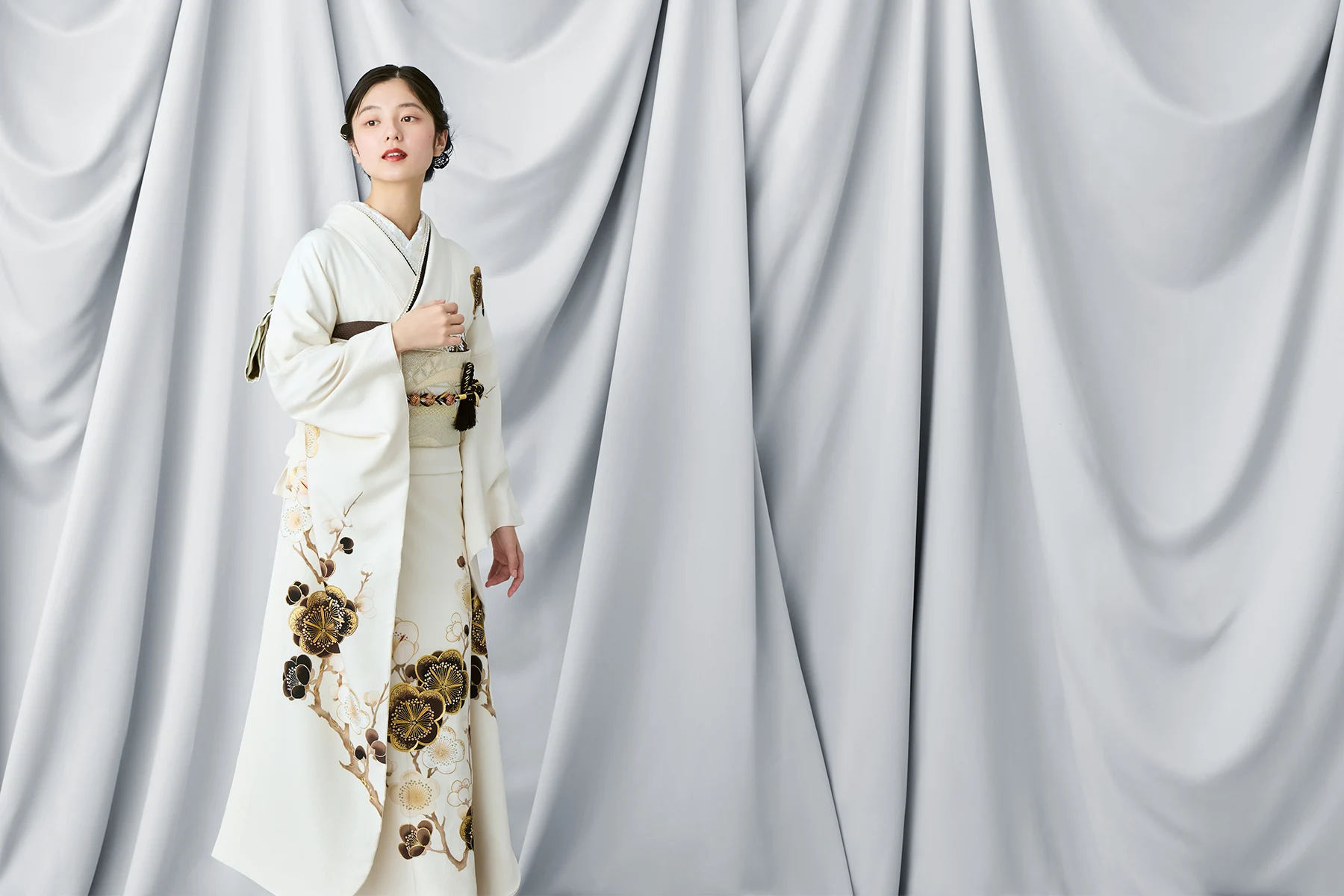 咲く、梅花／白