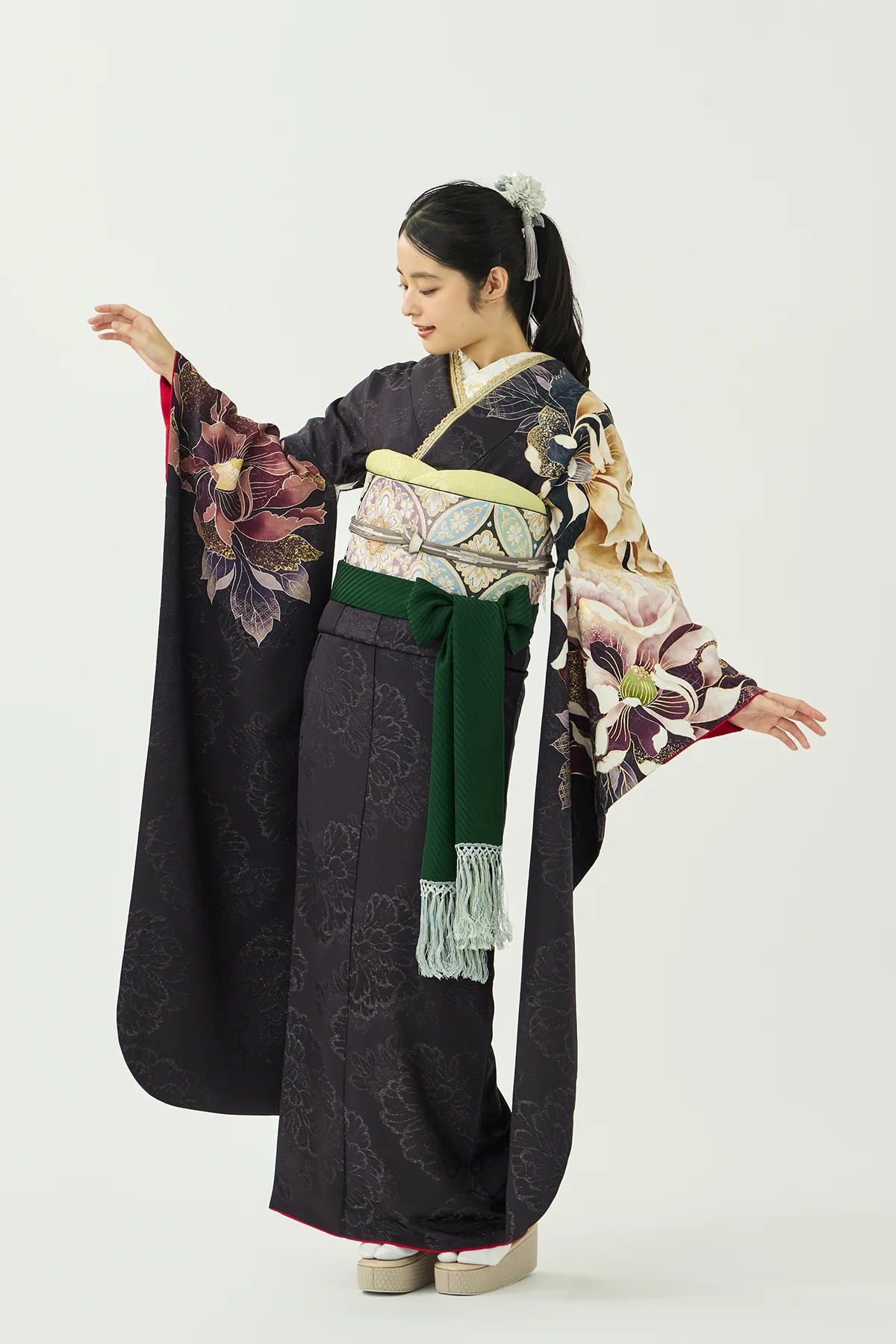 No：C9116142201104 振袖／牡丹の記憶／紫