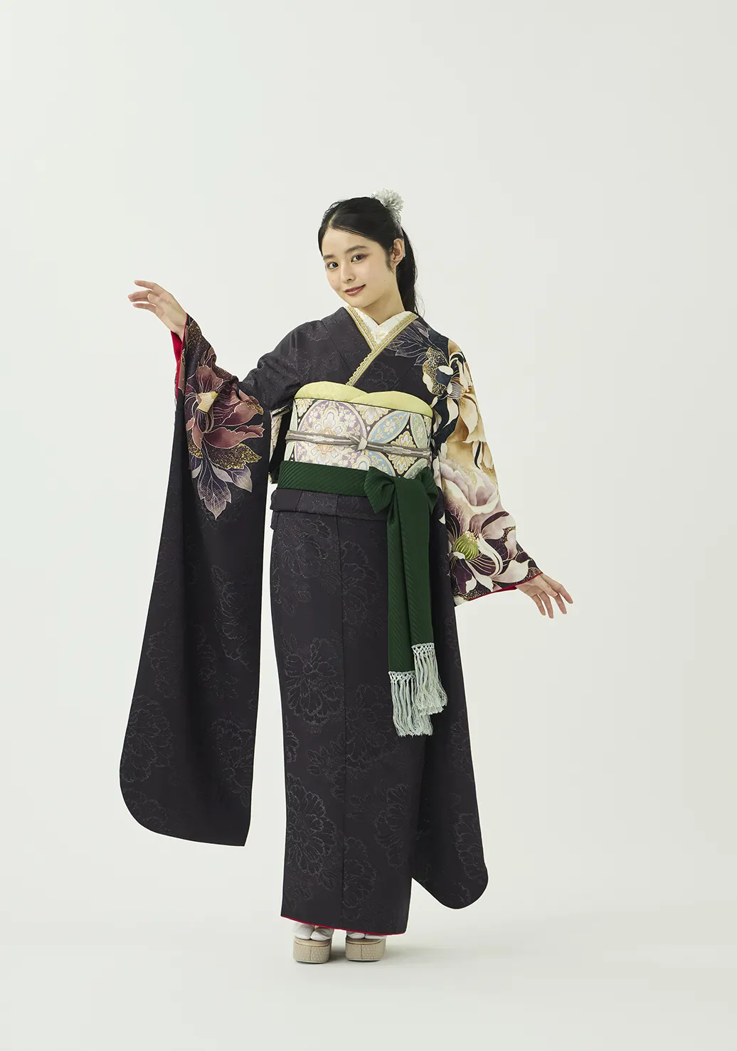 振袖／牡丹の記憶／紫 | 振袖レンタル·購入や成人式の着付けは「きもの