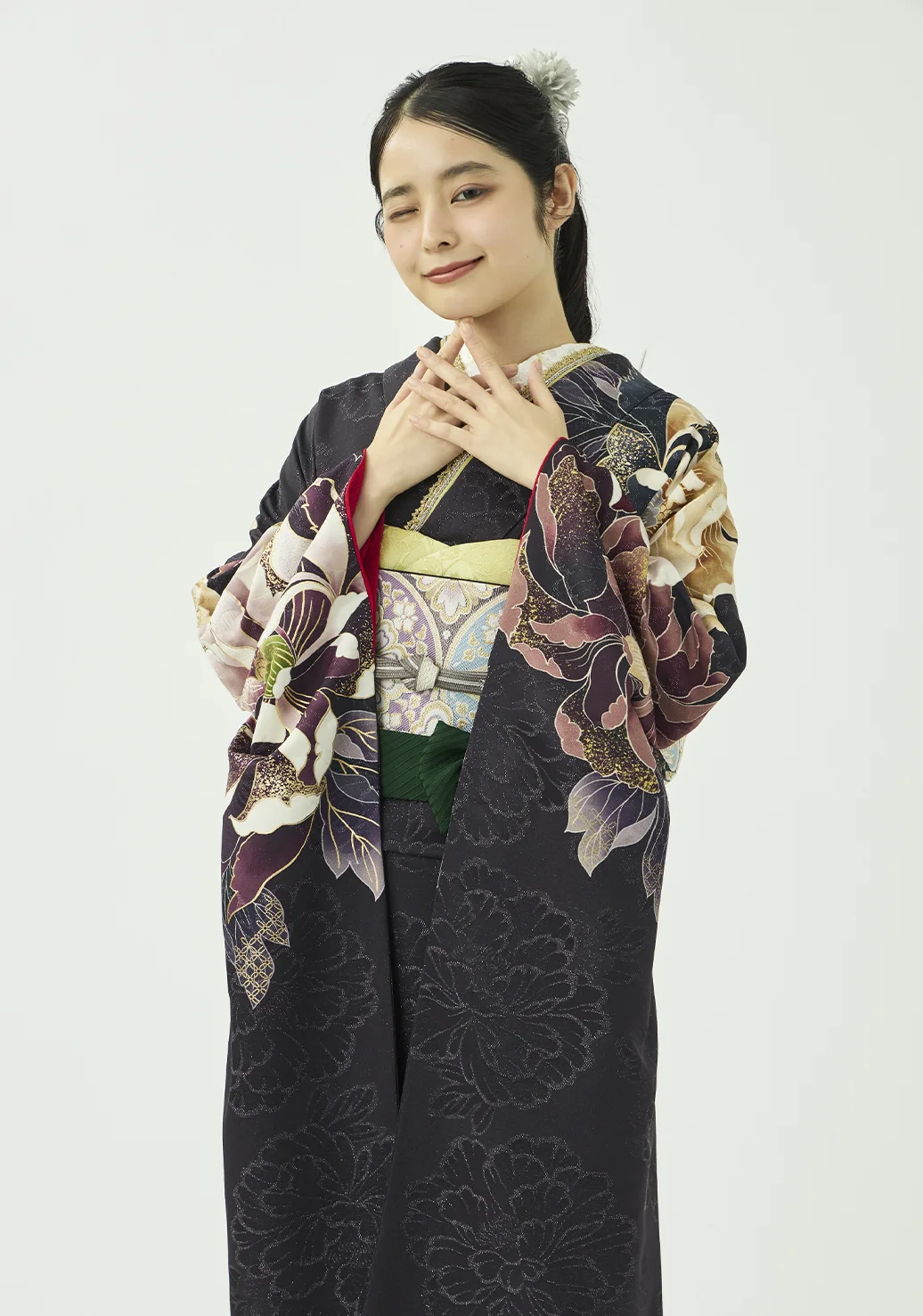 振袖／牡丹の記憶／紫 | 振袖レンタル·購入や成人式の着付けは「きもの