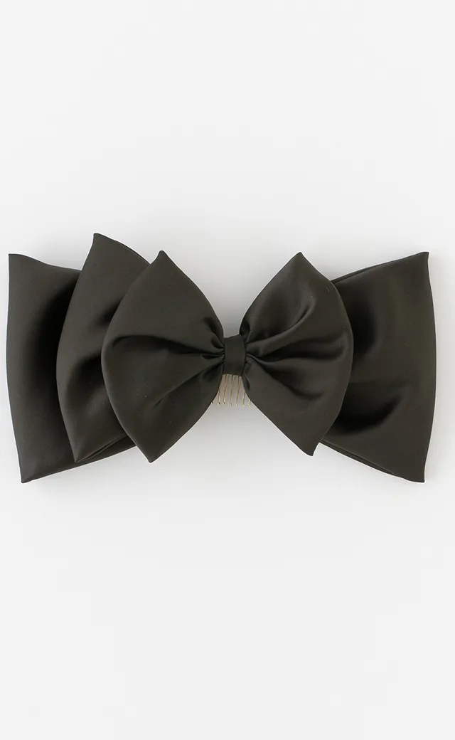 No：C7110100516010 髪飾り／大きなリボン／ブラック