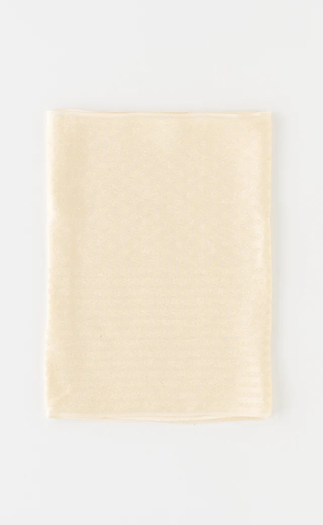 No：C7126101344010 帯揚げ／金銀ちらし帯揚げ／ドット＆ストライプ／生成り